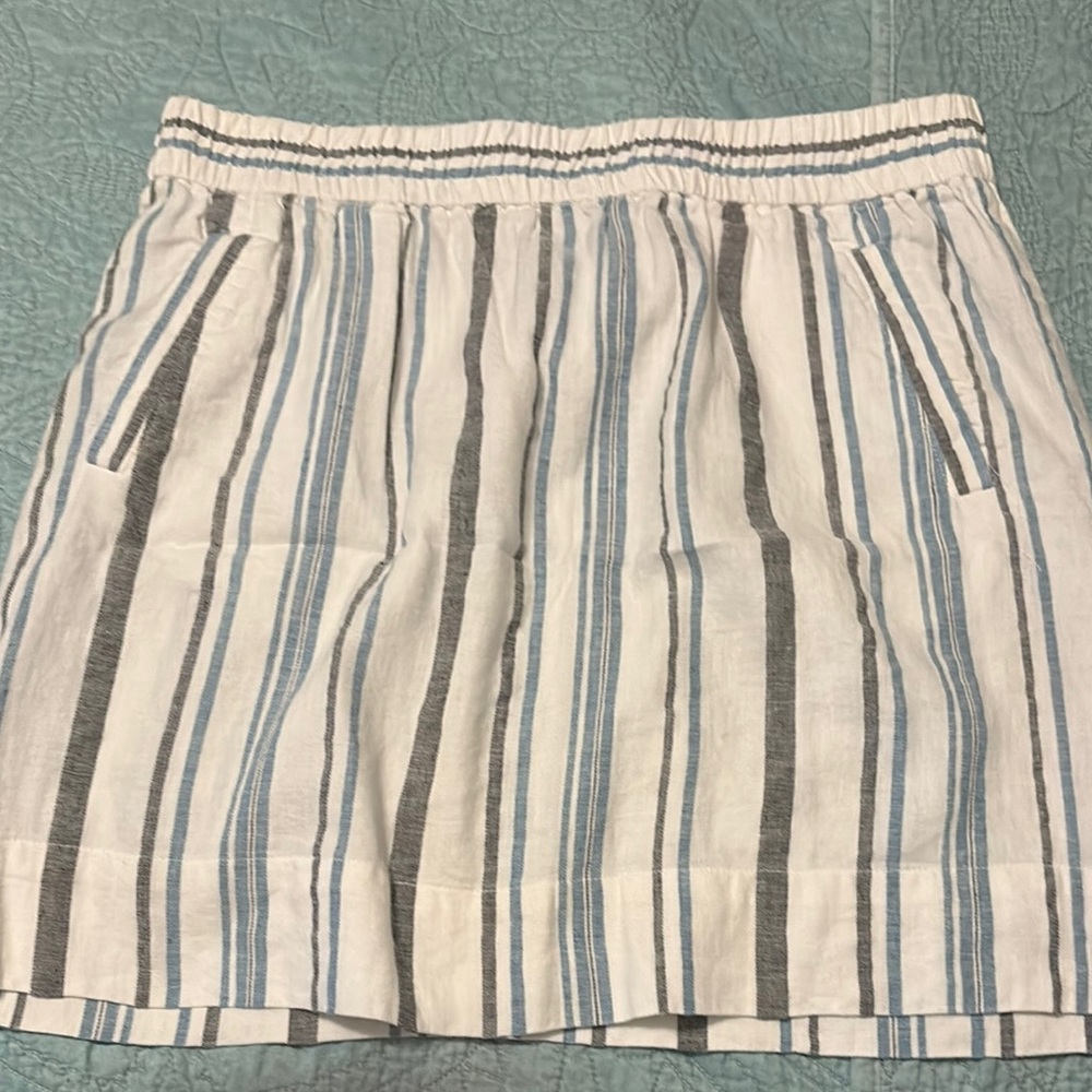 Loft Striped Blue and Gray Women's Skirt